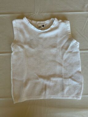 Cotton On Kids White Textured Knit Tank Top